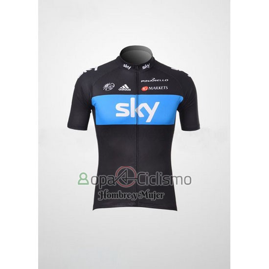 Sky Ropa Ciclismo Culotte Corto 2012 Mangas Cortas Negro y Azul